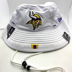 New Era Minnesota Vikings NFL Training Bucket Hat White OSFM